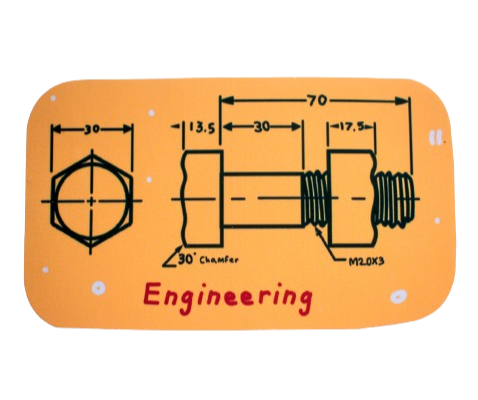 Engineering sticker